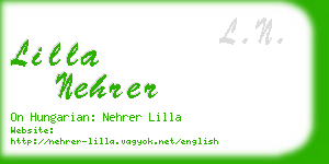 lilla nehrer business card